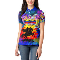 Simon Bolivar Venezuela Flag Day Women Polo Shirt Patriotism Precursor De La Independencia Vibrant Flag
