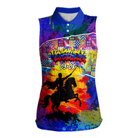 Simon Bolivar Venezuela Flag Day Women Sleeveless Polo Shirt Patriotism Precursor De La Independencia Vibrant Flag