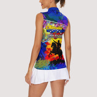 Simon Bolivar Venezuela Flag Day Women Sleeveless Polo Shirt Patriotism Precursor De La Independencia Vibrant Flag