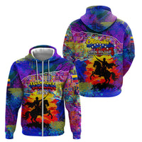 Simon Bolivar Venezuela Flag Day Zip Hoodie Patriotism Precursor De La Independencia Vibrant Flag