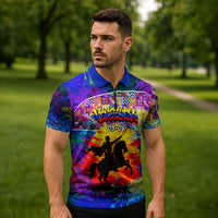 Simon Bolivar Venezuela Flag Day Zipper Polo Shirt Patriotism Precursor De La Independencia Vibrant Flag
