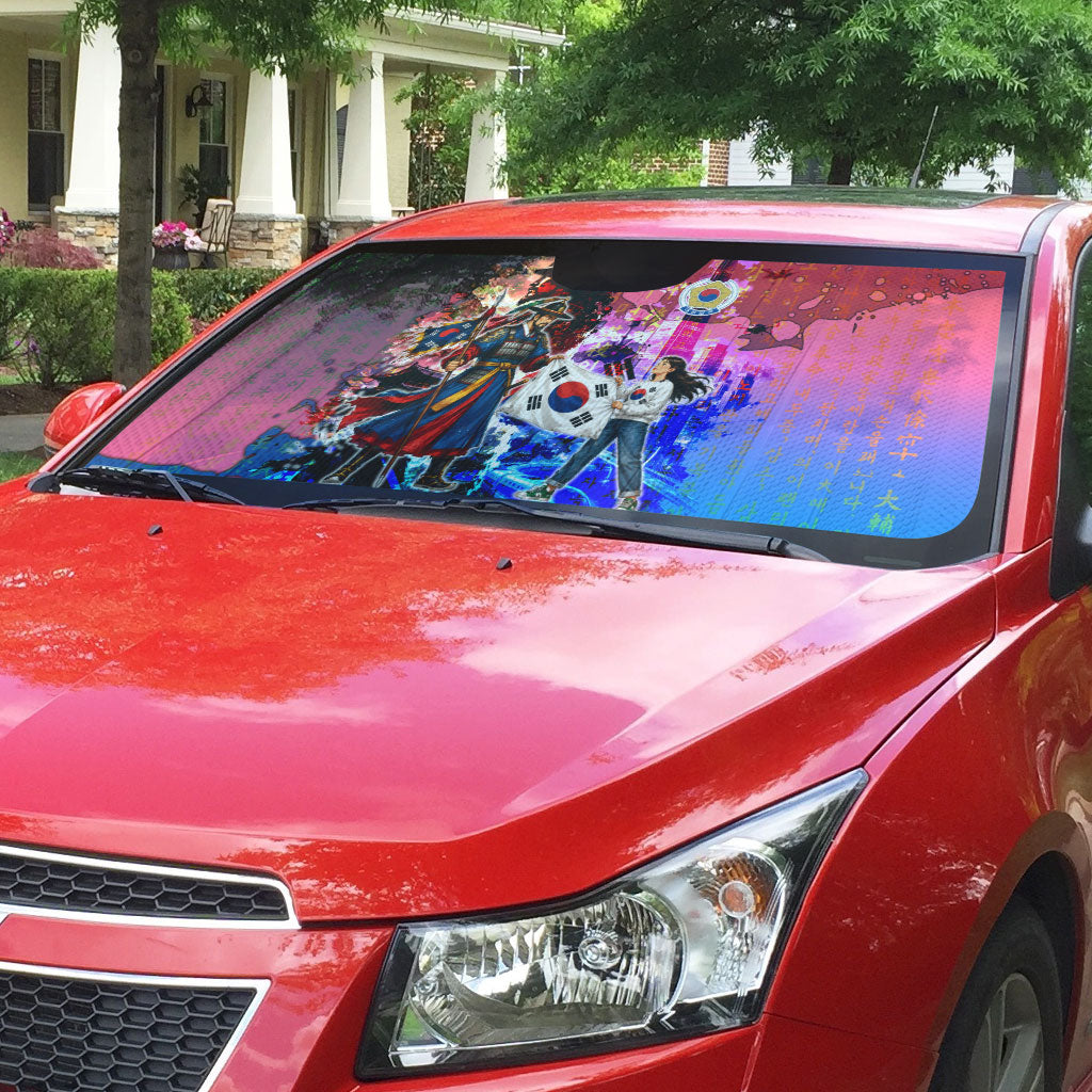 South Korea Flag Day Auto Sun Shade National Pride - Traditional Warrior - Modern History