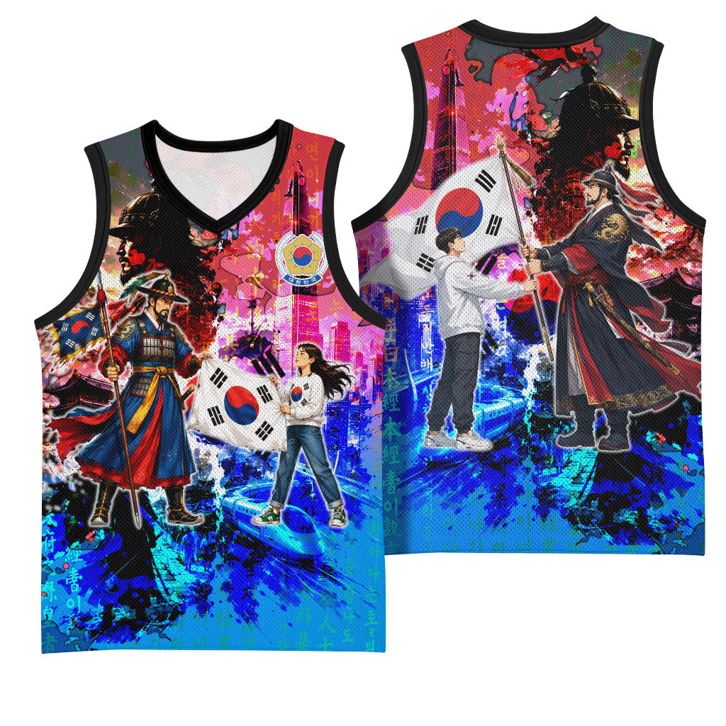 South Korea Flag Day Basketball Jersey National Pride - Traditional Warrior - Modern History