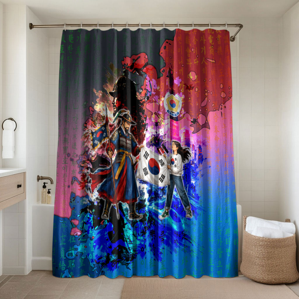 South Korea Flag Day Bathroom Set National Pride - Traditional Warrior - Modern History