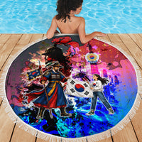 South Korea Flag Day Beach Blanket National Pride - Traditional Warrior - Modern History