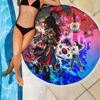 South Korea Flag Day Beach Blanket National Pride - Traditional Warrior - Modern History