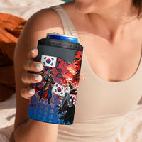 South Korea Flag Day 4 in 1 Can Cooler Tumbler National Pride - Traditional Warrior - Modern History