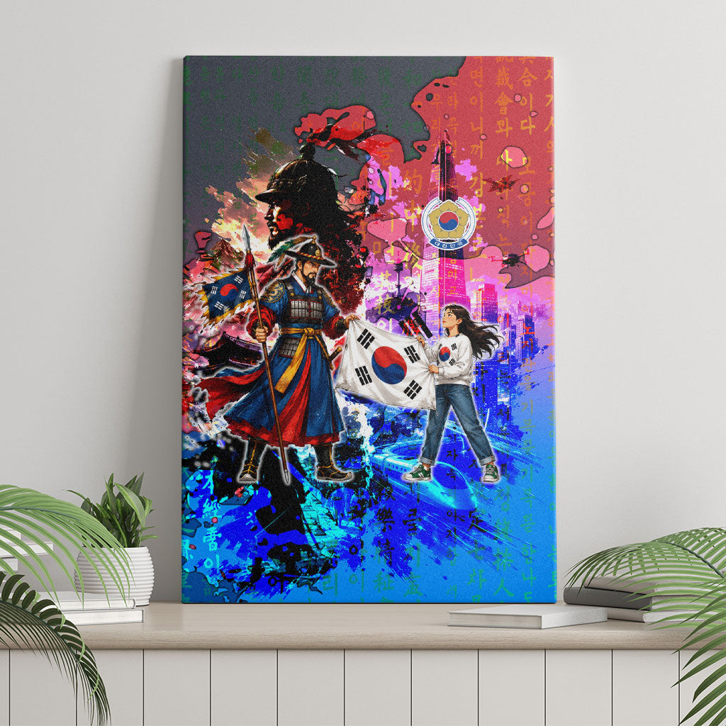 South Korea Flag Day Canvas Wall Art National Pride - Traditional Warrior - Modern History