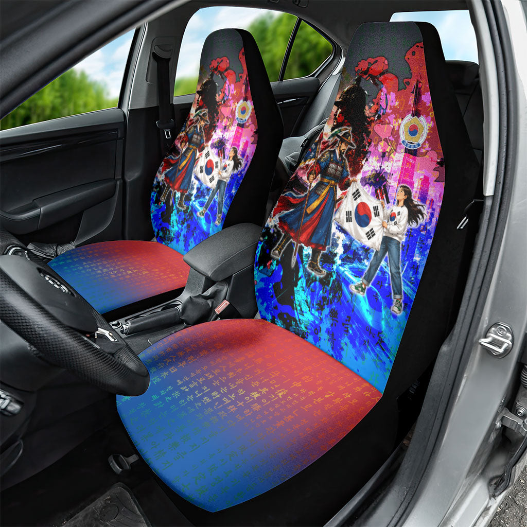 South Korea Flag Day Car Seat Cover National Pride - Traditional Warrior - Modern History