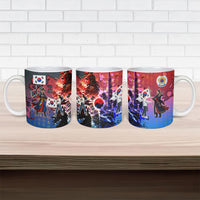 South Korea Flag Day Ceramic Mug National Pride - Traditional Warrior - Modern History