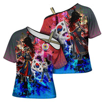 South Korea Flag Day Cross Shoulder Shirt National Pride - Traditional Warrior - Modern History
