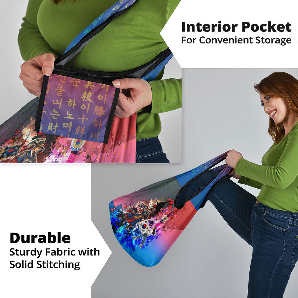 South Korea Flag Day Grocery Bag National Pride - Traditional Warrior - Modern History