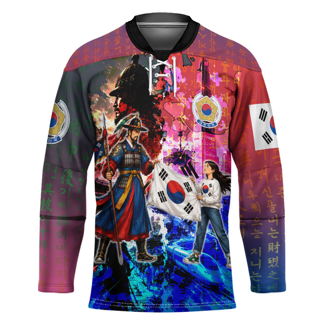 South Korea Flag Day Hockey Jersey National Pride - Traditional Warrior - Modern History