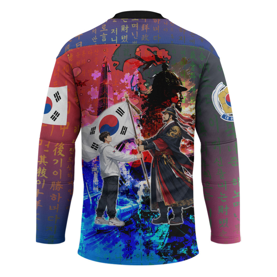 South Korea Flag Day Hockey Jersey National Pride - Traditional Warrior - Modern History