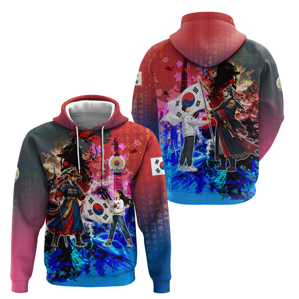 South Korea Flag Day Hoodie National Pride - Traditional Warrior - Modern History
