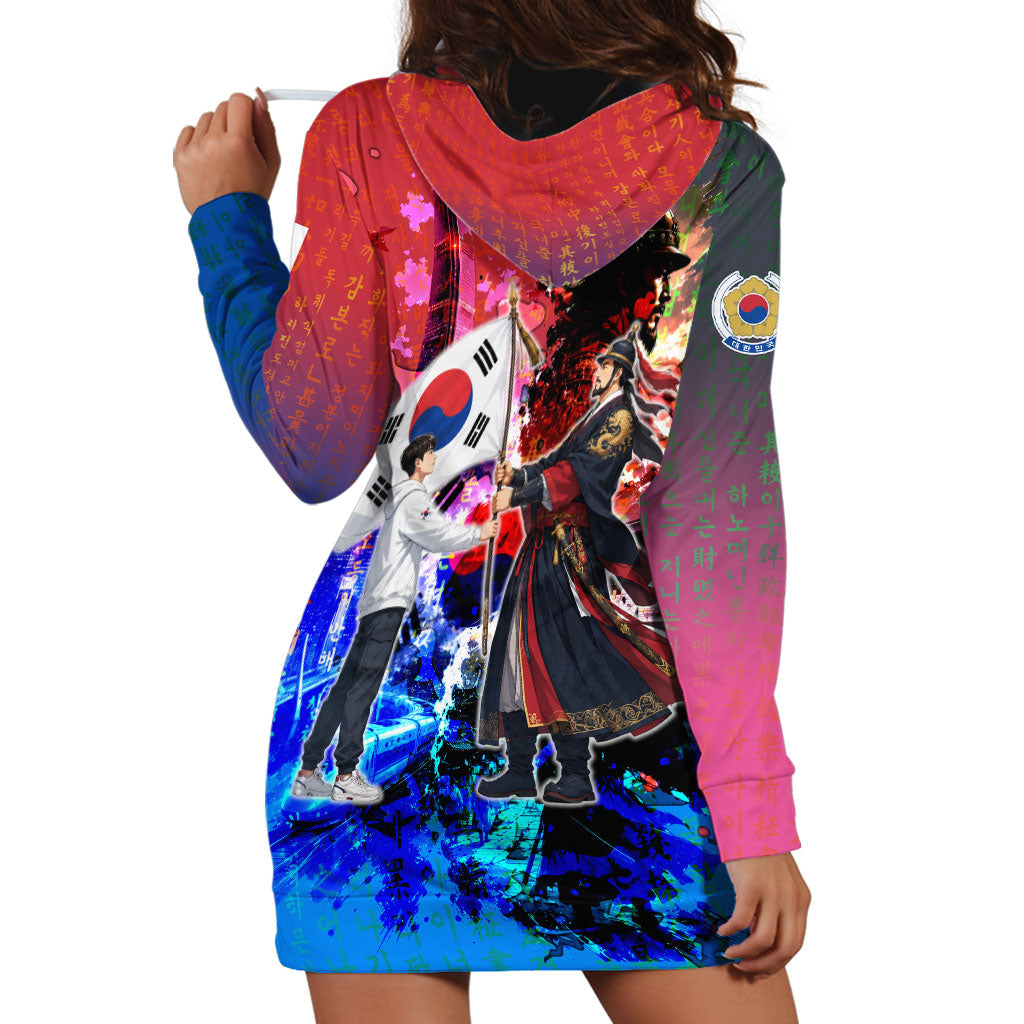 South Korea Flag Day Hoodie Dress National Pride - Traditional Warrior - Modern History