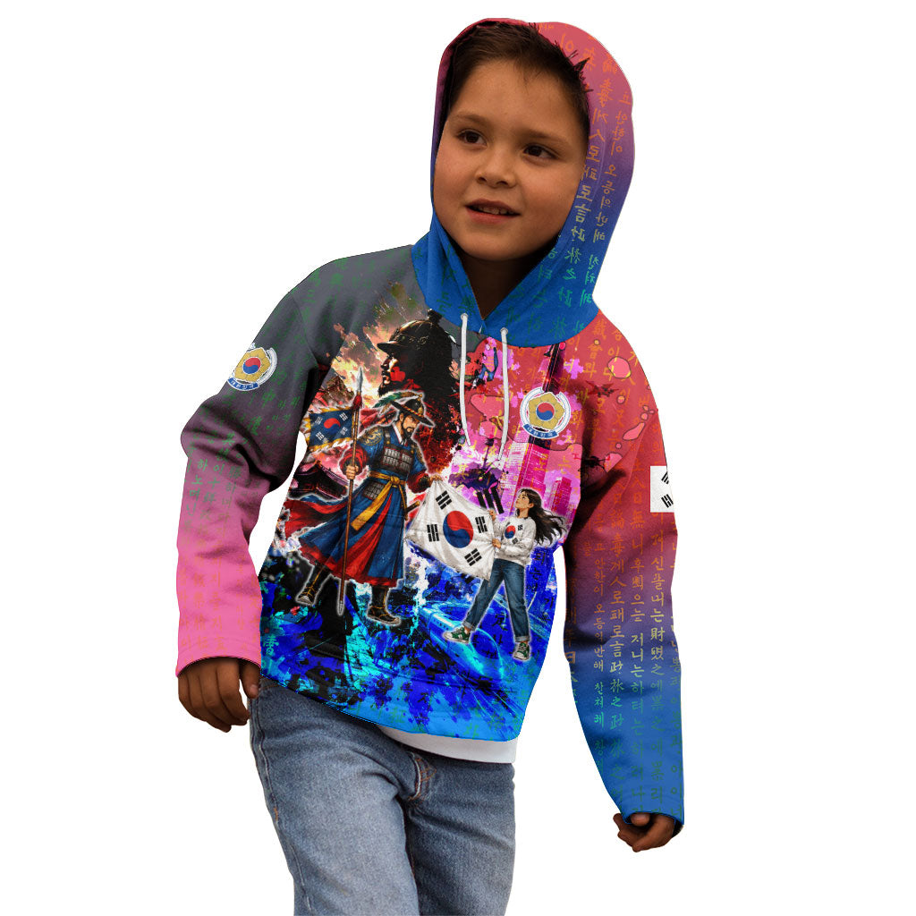 South Korea Flag Day Kid Hoodie National Pride - Traditional Warrior - Modern History
