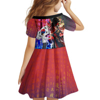 South Korea Flag Day Kid Short Sleeve Dress National Pride - Traditional Warrior - Modern History