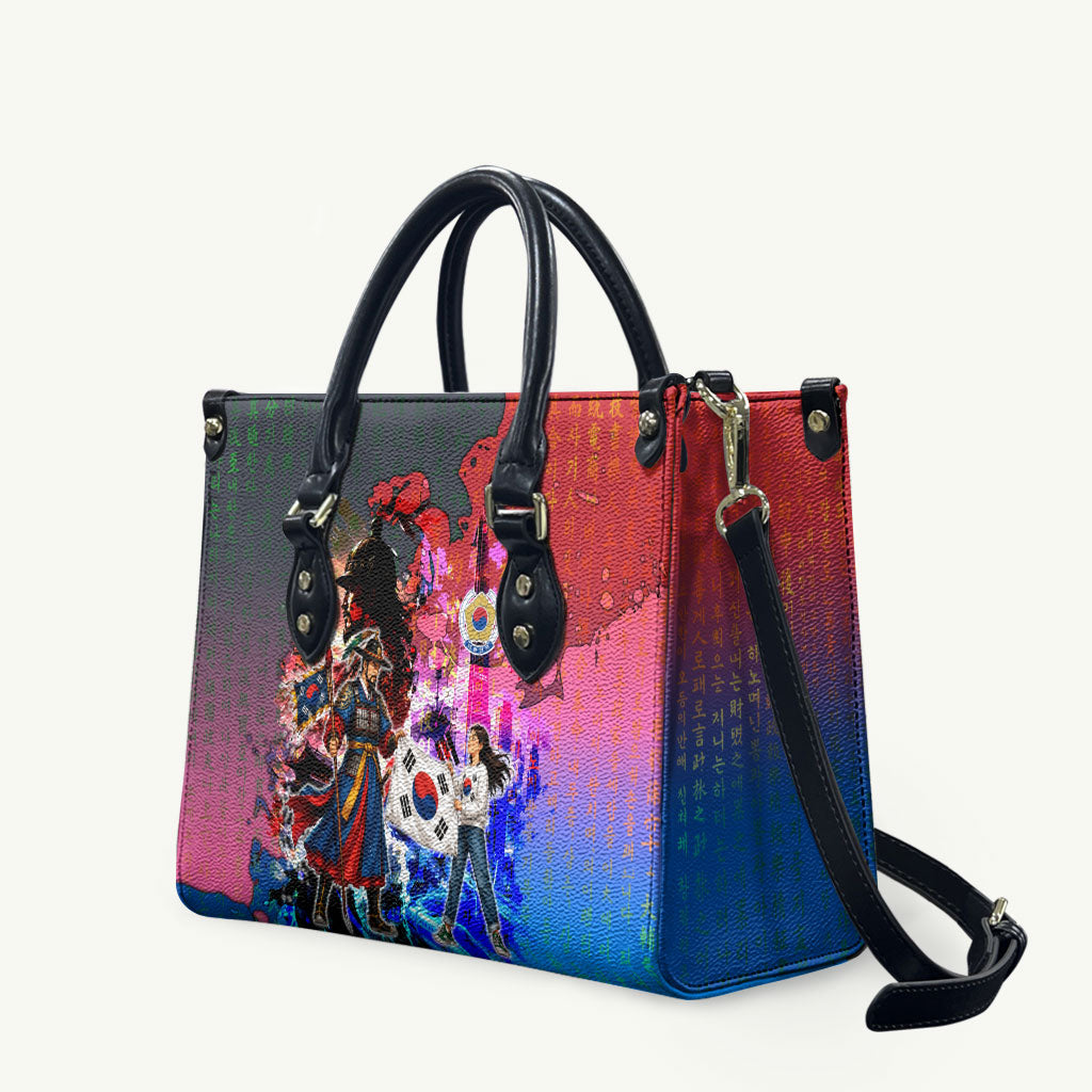 South Korea Flag Day Leather Bag National Pride - Traditional Warrior - Modern History