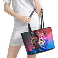 South Korea Flag Day Leather Tote Bag National Pride - Traditional Warrior - Modern History