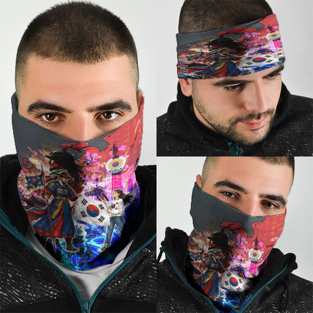 South Korea Flag Day Neck Gaiter National Pride - Traditional Warrior - Modern History