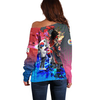 South Korea Flag Day Off Shoulder Sweater National Pride - Traditional Warrior - Modern History