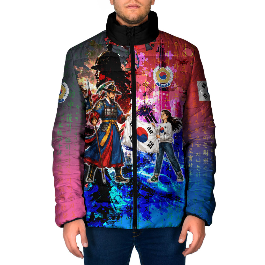 South Korea Flag Day Padded Jacket National Pride - Traditional Warrior - Modern History