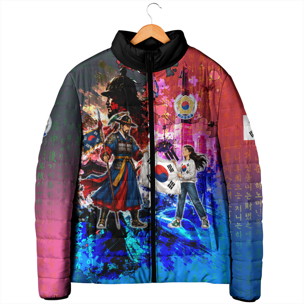 South Korea Flag Day Padded Jacket National Pride - Traditional Warrior - Modern History