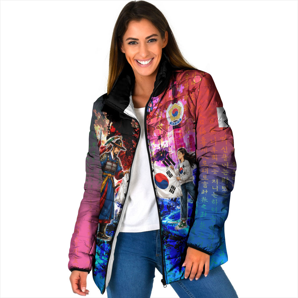 South Korea Flag Day Padded Jacket National Pride - Traditional Warrior - Modern History