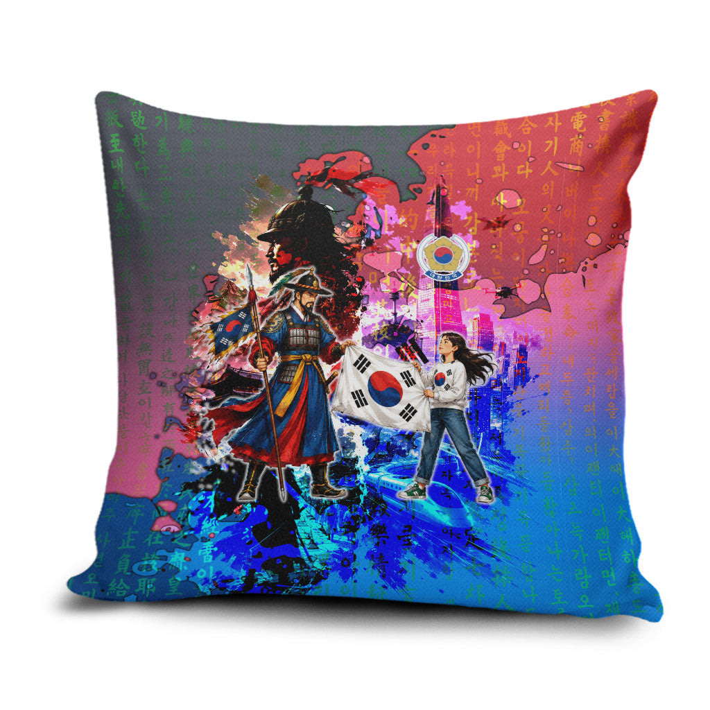 South Korea Flag Day Pillow Cover National Pride - Traditional Warrior - Modern History