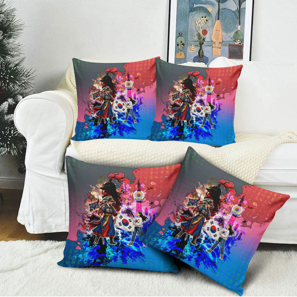 South Korea Flag Day Pillow Cover National Pride - Traditional Warrior - Modern History