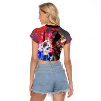 South Korea Flag Day Raglan Cropped T Shirt National Pride - Traditional Warrior - Modern History