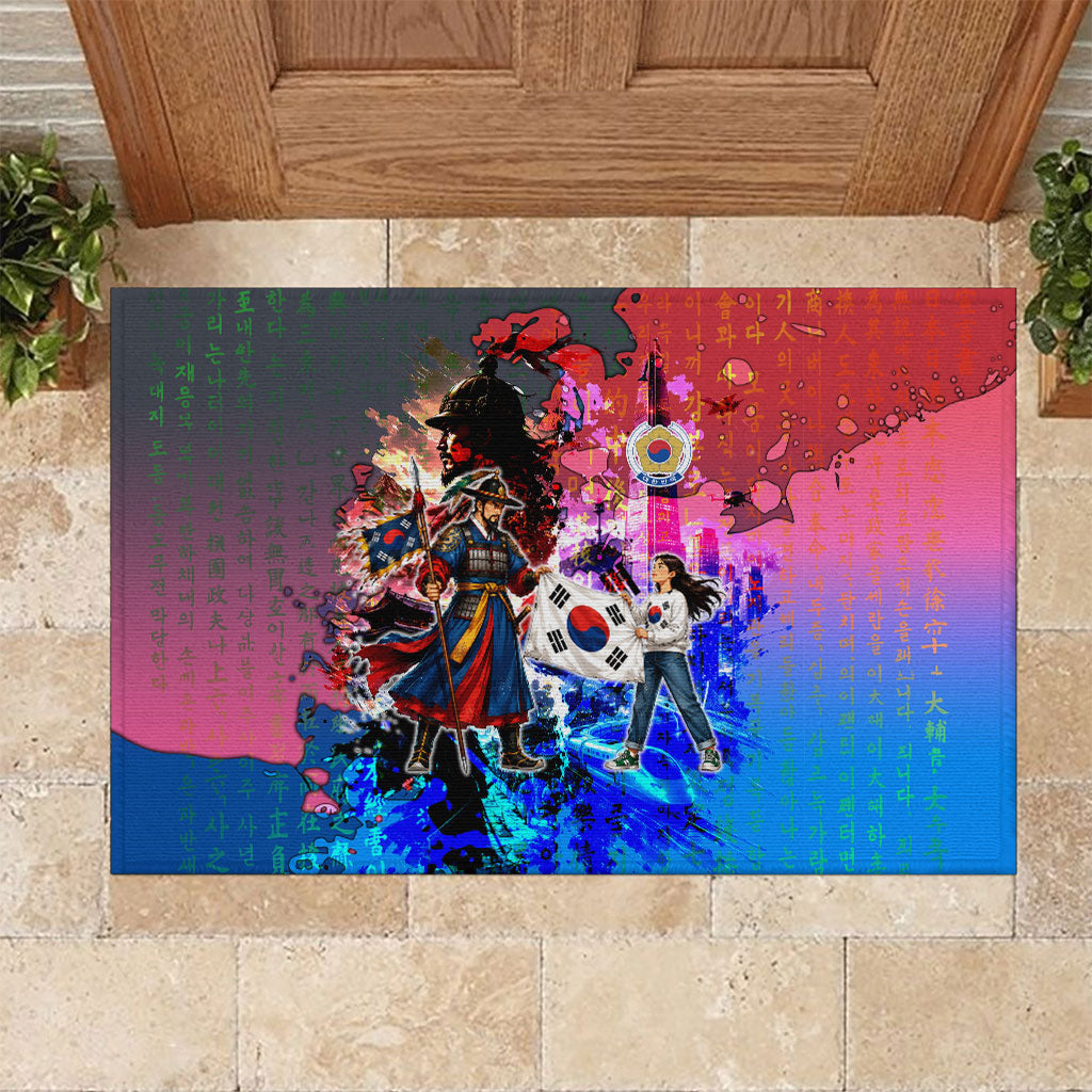South Korea Flag Day Rubber Doormat National Pride - Traditional Warrior - Modern History