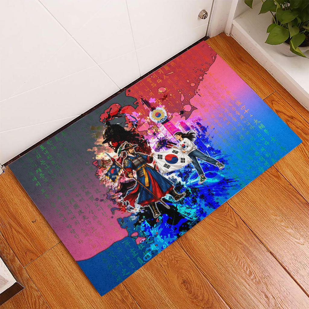 South Korea Flag Day Rubber Doormat National Pride - Traditional Warrior - Modern History