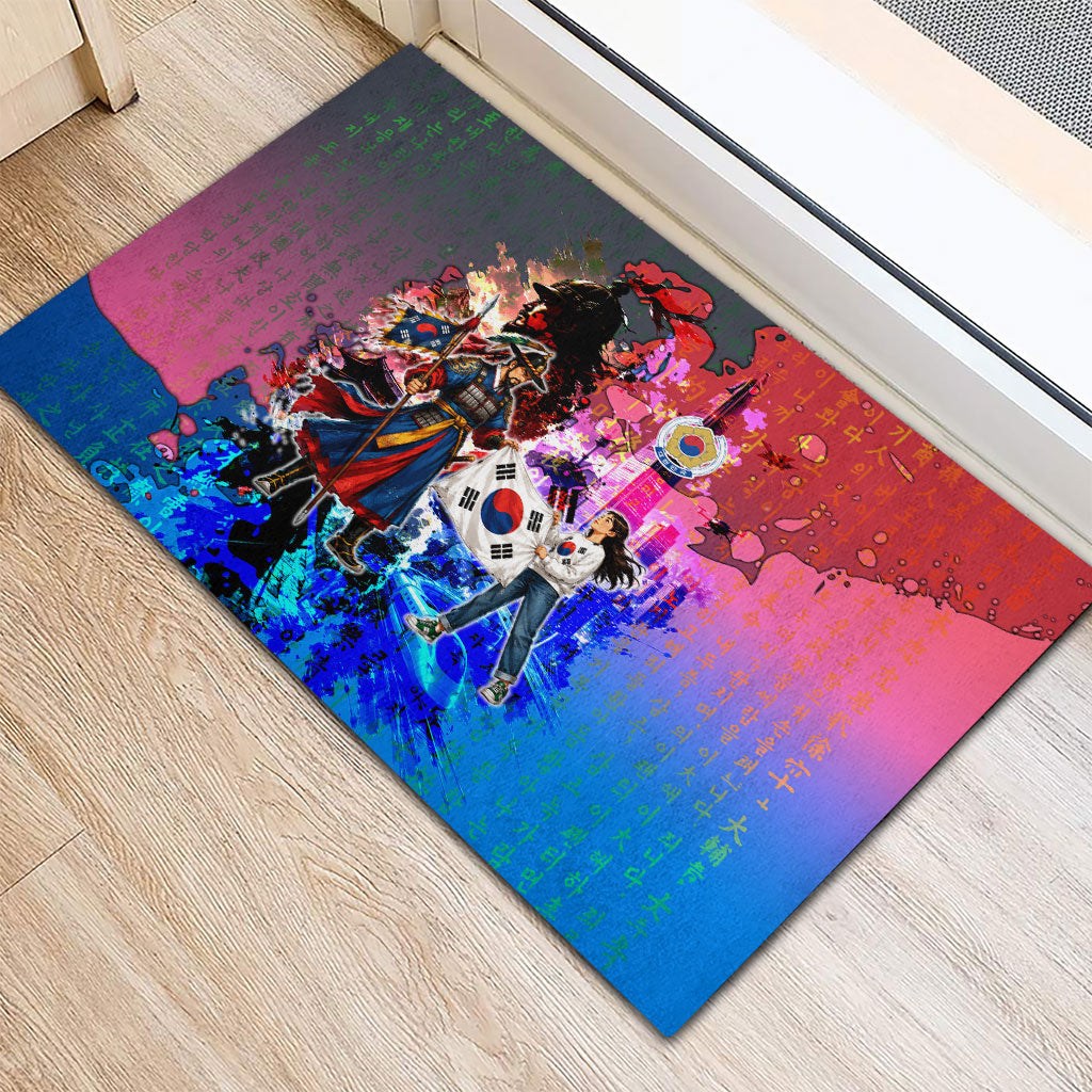 South Korea Flag Day Rubber Doormat National Pride - Traditional Warrior - Modern History