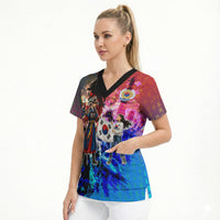 South Korea Flag Day Scrub Top National Pride - Traditional Warrior - Modern History
