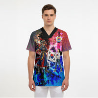 South Korea Flag Day Scrub Top National Pride - Traditional Warrior - Modern History