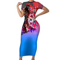 South Korea Flag Day Short Sleeve Bodycon Dress National Pride - Traditional Warrior - Modern History