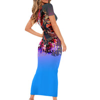 South Korea Flag Day Short Sleeve Bodycon Dress National Pride - Traditional Warrior - Modern History