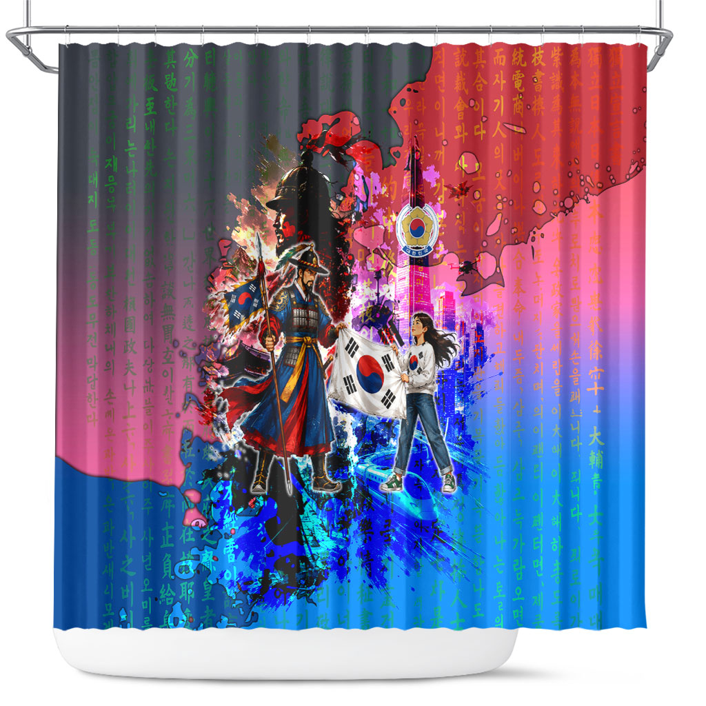 South Korea Flag Day Shower Curtain National Pride - Traditional Warrior - Modern History