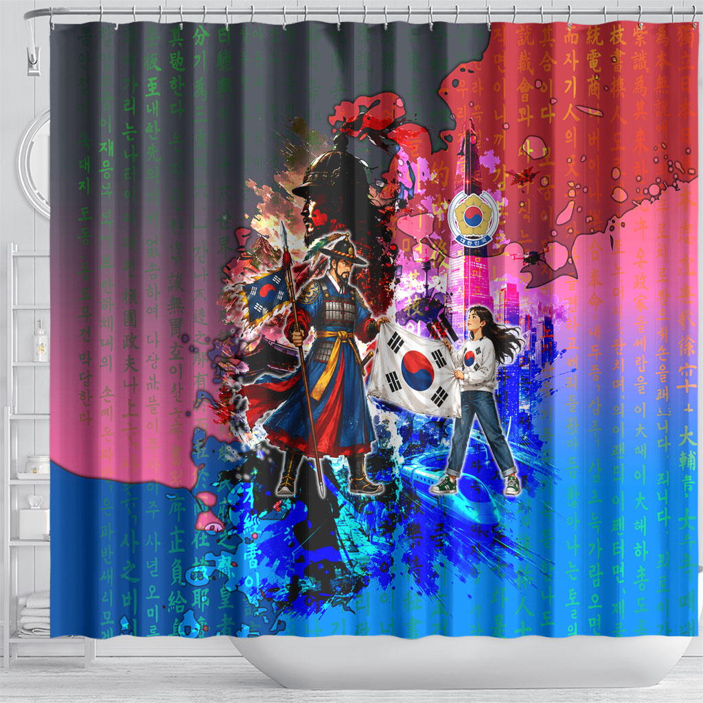 South Korea Flag Day Shower Curtain National Pride - Traditional Warrior - Modern History