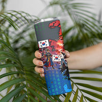 South Korea Flag Day Skinny Tumbler National Pride - Traditional Warrior - Modern History
