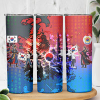 South Korea Flag Day Skinny Tumbler National Pride - Traditional Warrior - Modern History