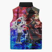 South Korea Flag Day Sleeveless Puffer Jacket National Pride - Traditional Warrior - Modern History