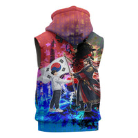 South Korea Flag Day Sleeveless Zip Hoodie National Pride - Traditional Warrior - Modern History