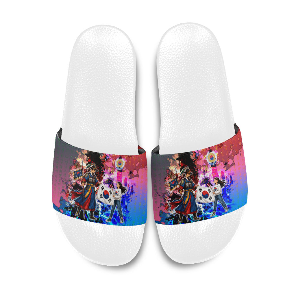 South Korea Flag Day Slide Sandals National Pride - Traditional Warrior - Modern History