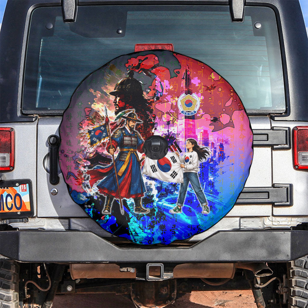 South Korea Flag Day Spare Tire Cover National Pride - Traditional Warrior - Modern History