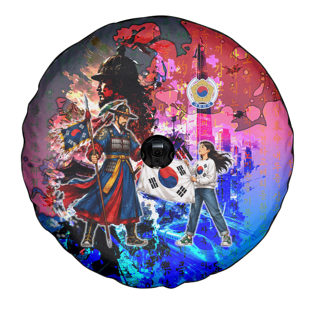 South Korea Flag Day Spare Tire Cover National Pride - Traditional Warrior - Modern History
