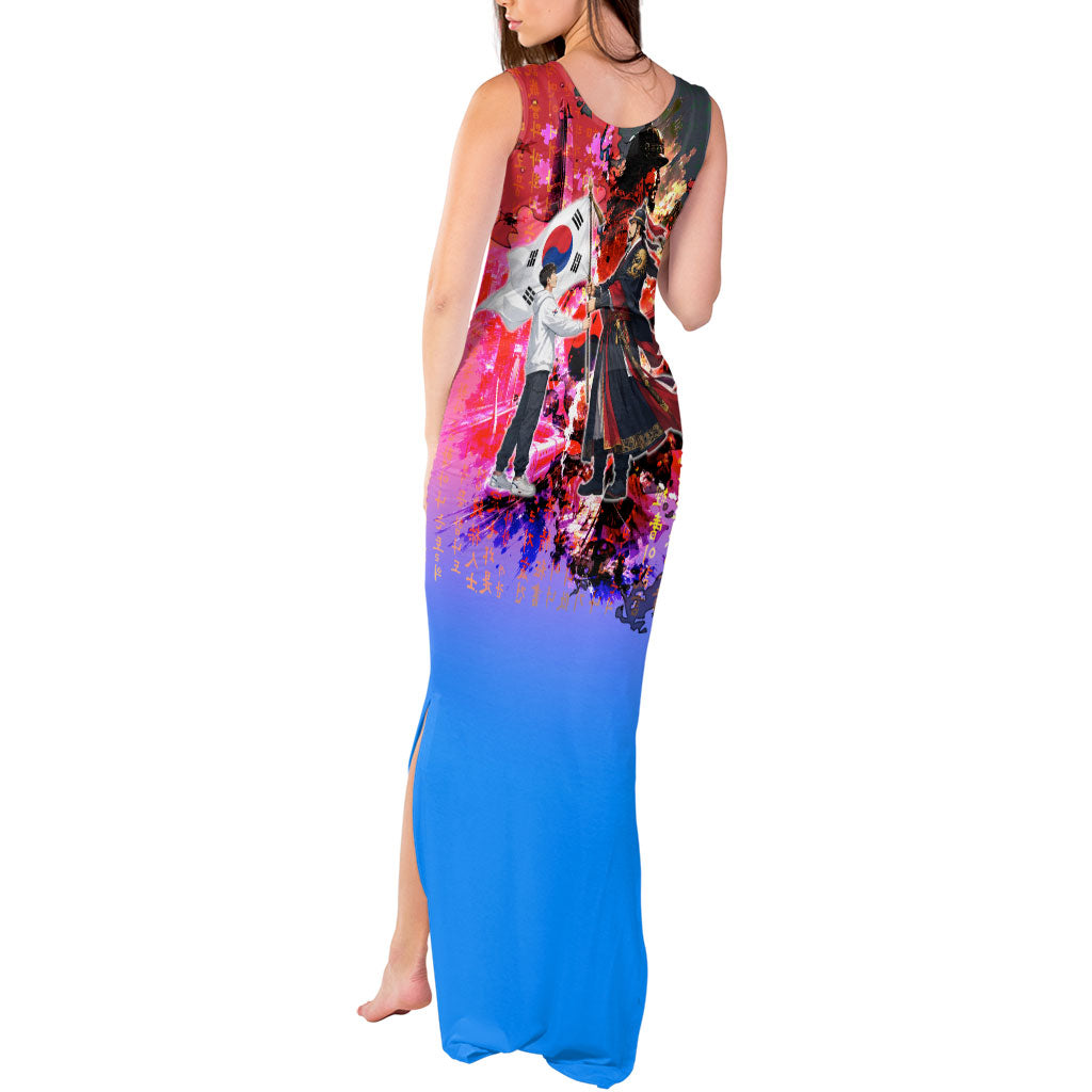 South Korea Flag Day Tank Maxi Dress National Pride - Traditional Warrior - Modern History