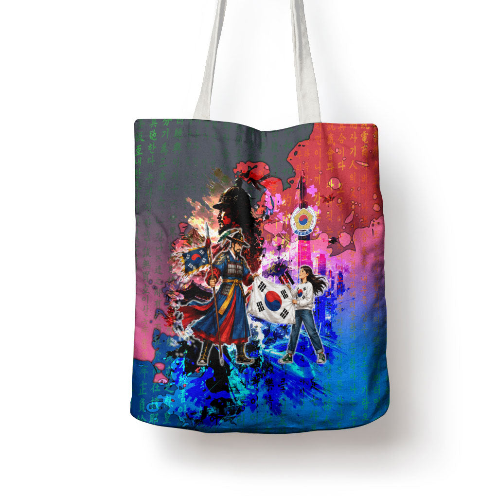 South Korea Flag Day Tote Bag National Pride - Traditional Warrior - Modern History